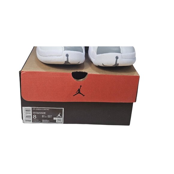 Air Jordan 12 Retro Sneakers Size 8 Mens White & Grey Basketball Shoes Durable - Picture 4 of 11